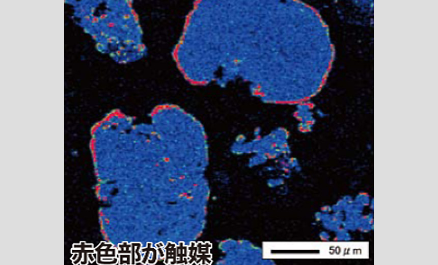 Cross-sectional EPMA image of iron powder