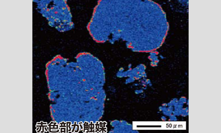 鉄粉断面のEPMA像